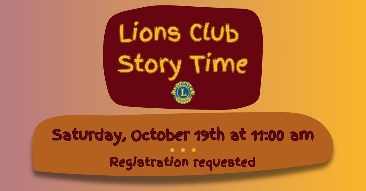 Lions Club Story Time