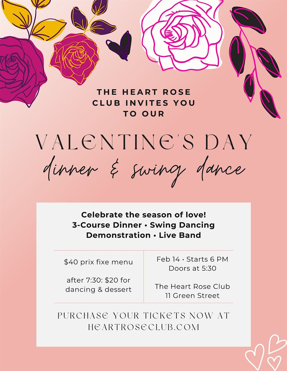 Valentine's Day Dinner and Swing Dance