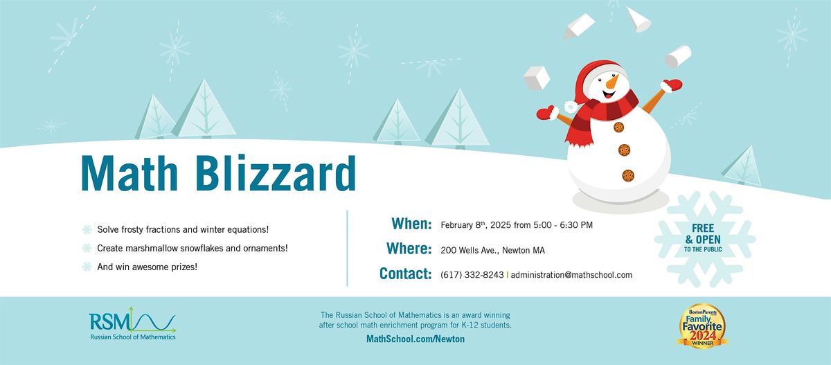 Math Blizzard at RSM Newton