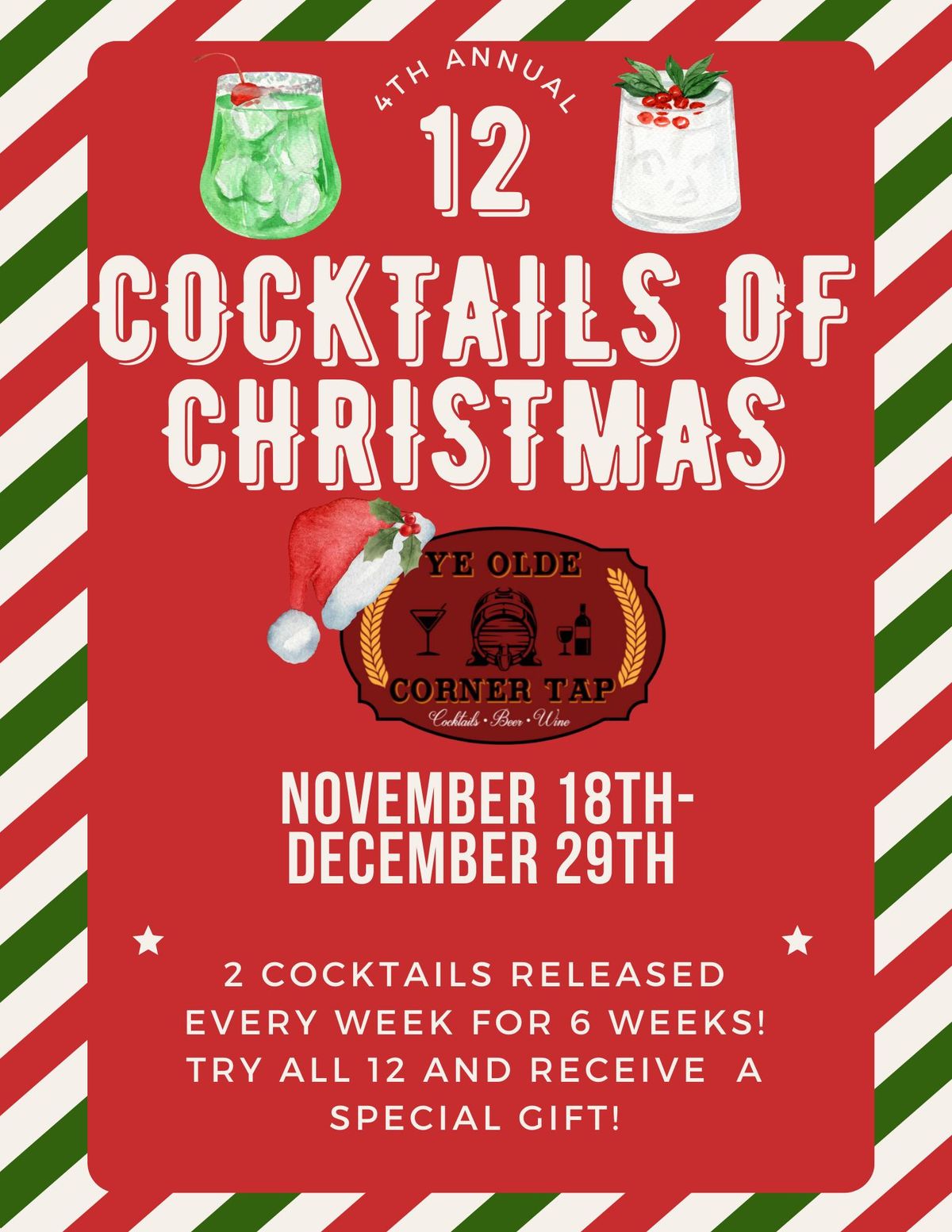 4th Annual 12 Cocktails of Christmas at YOCT