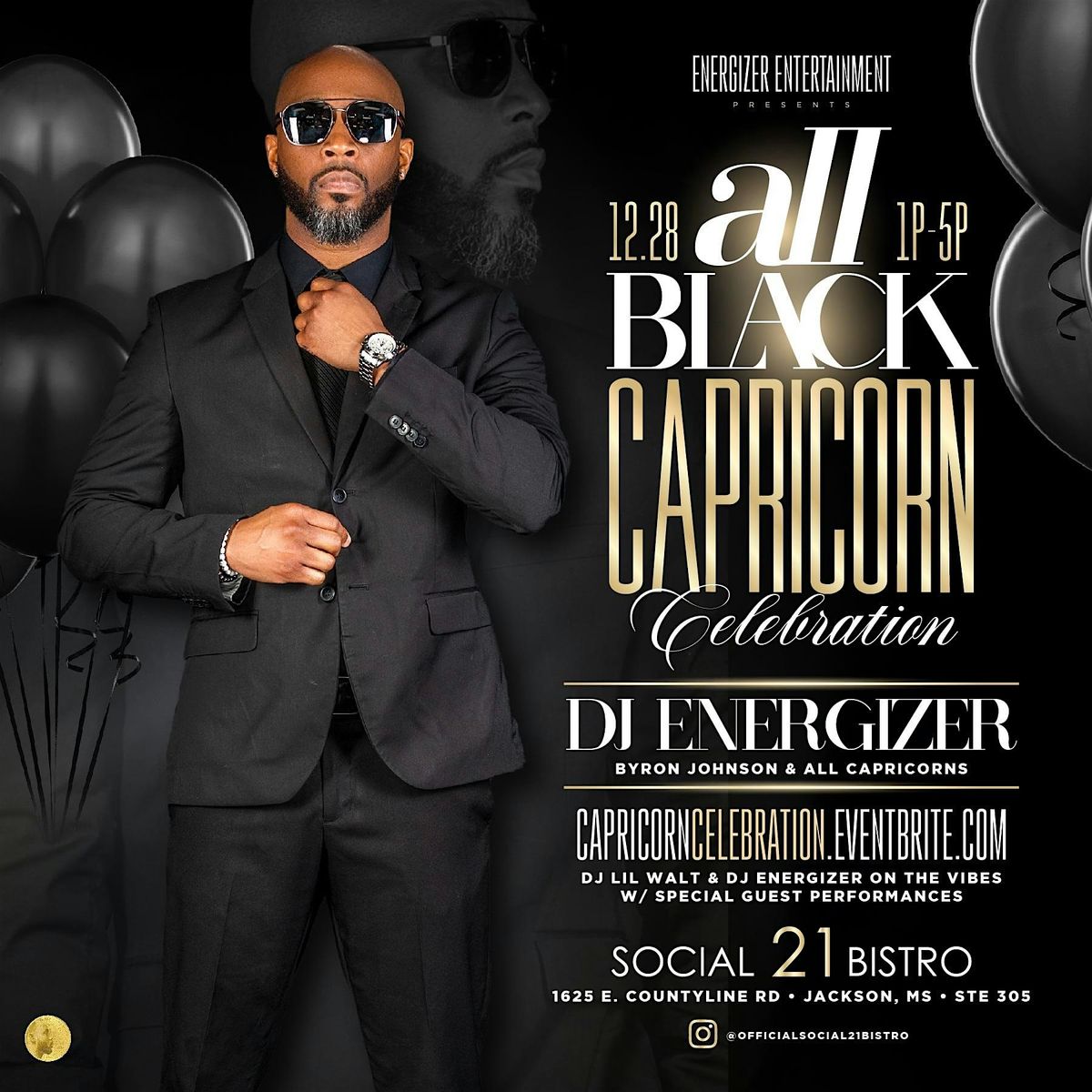 All Black Capricorn Celebration