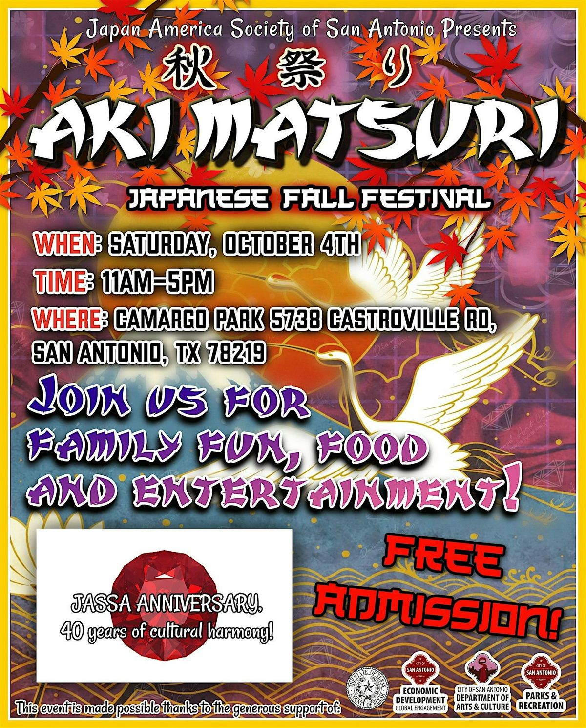 2025 JASSA Presents Aki Matsuri Fall Festival
