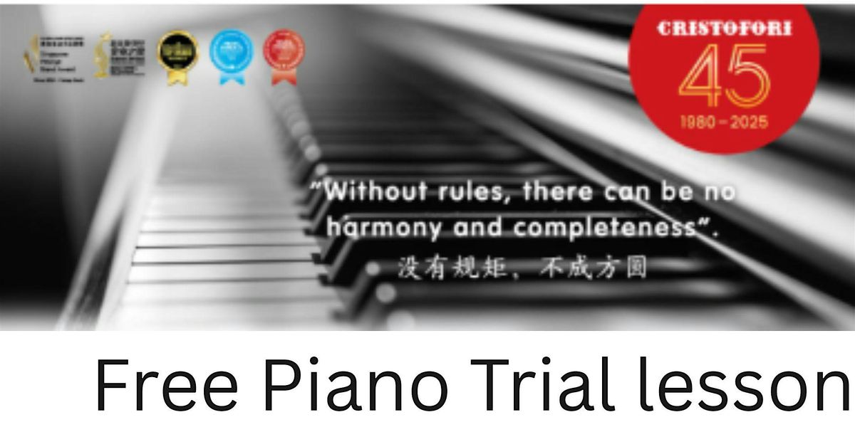FREE Piano Trial Lesson @ Cristofori Hougang