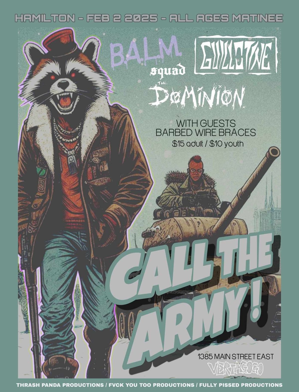 CALL THE ARMY- WINTER TOUR - MATINEE AT VERTAGOGO