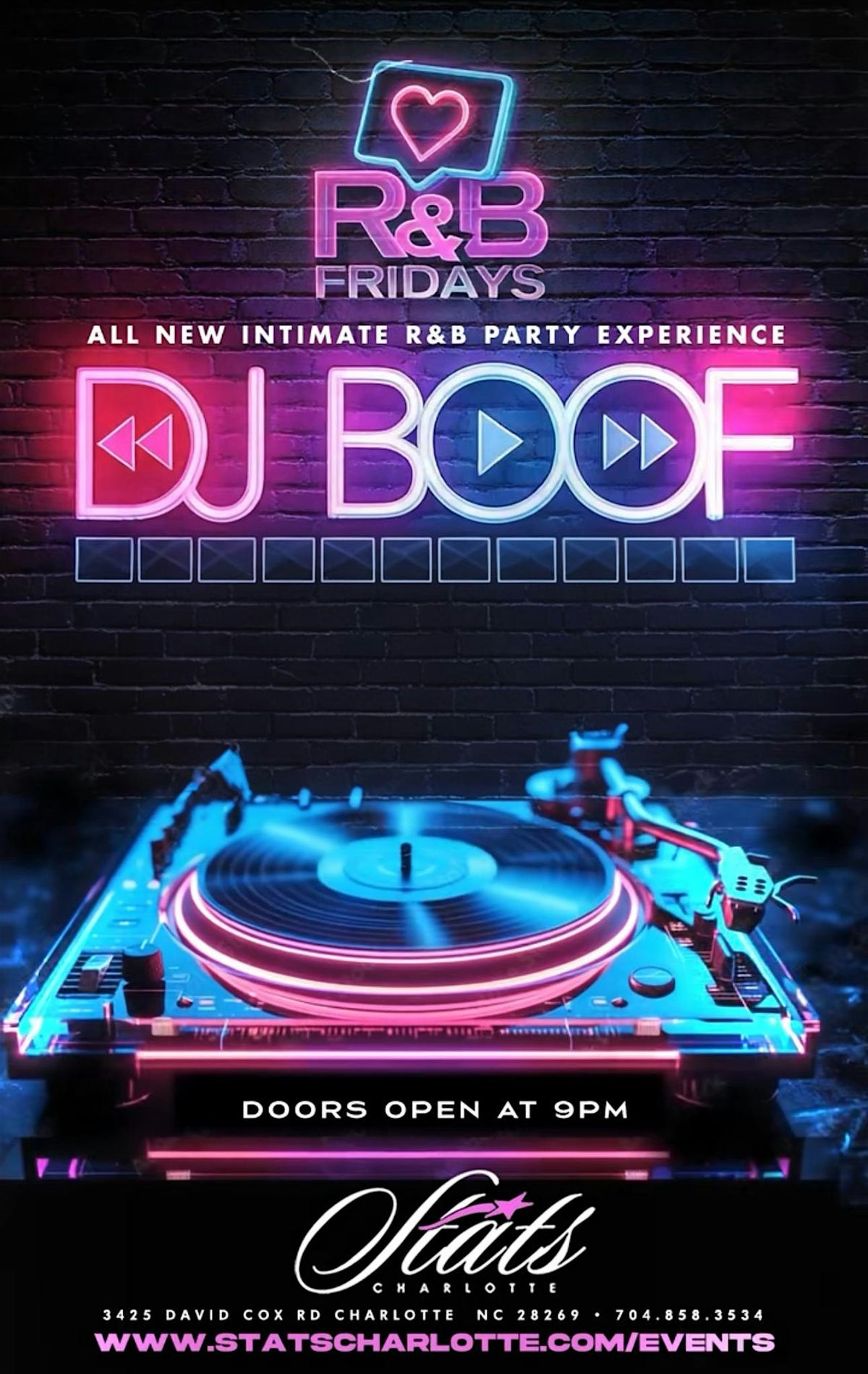 R&B Fridays | DJ BOOF is BACK @ STATS Charlotte