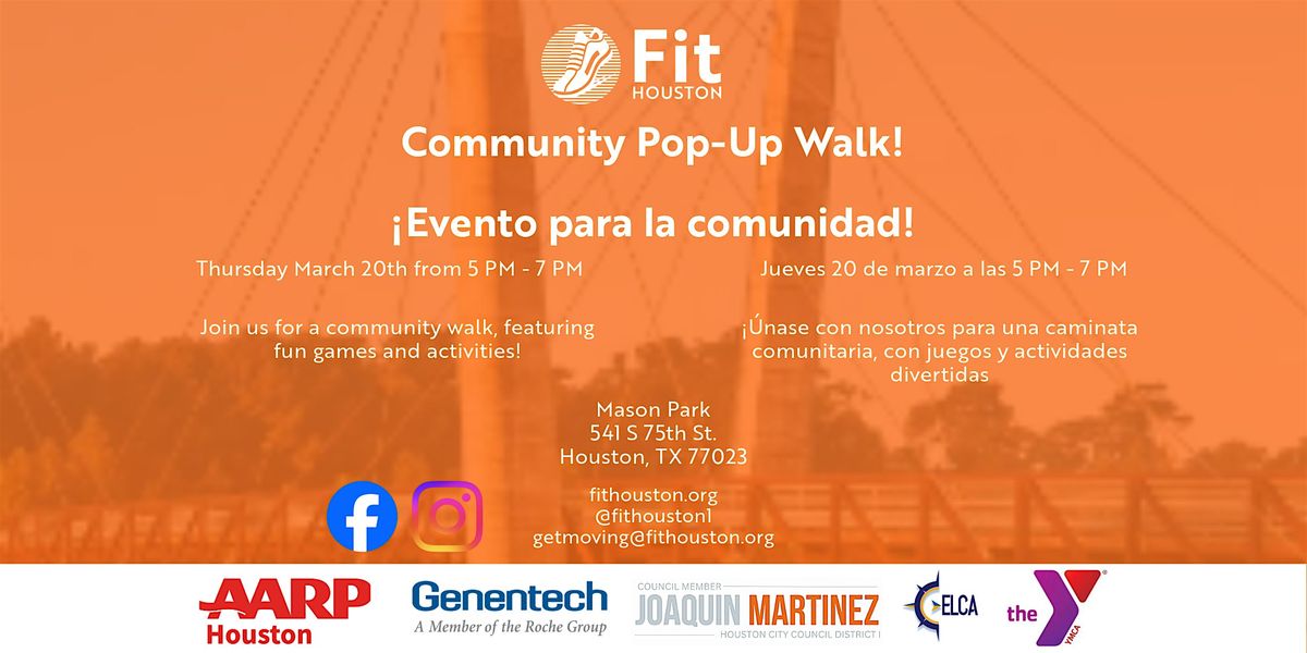 Fit Houston Community Pop Up Walk