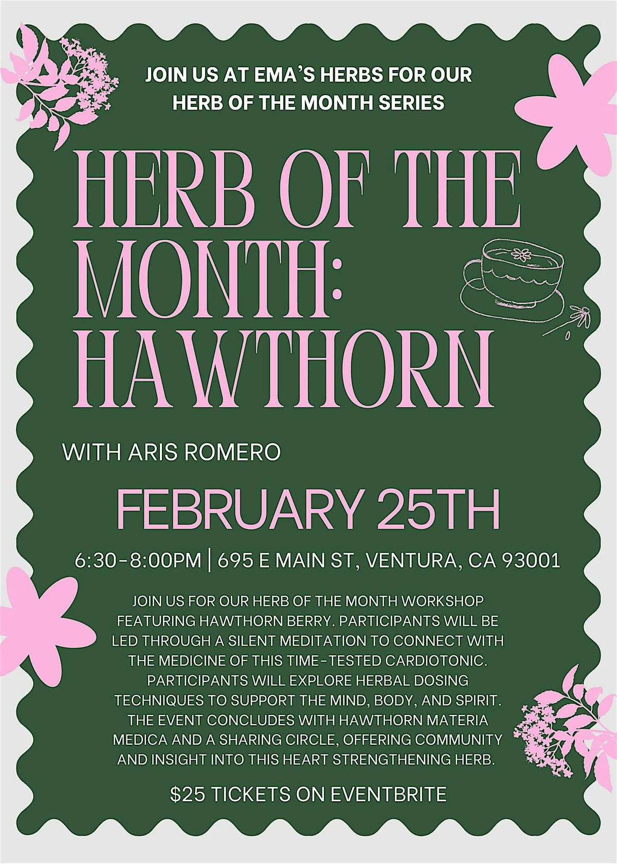 February Herb of the Month: Hawthorn with Aris Romero