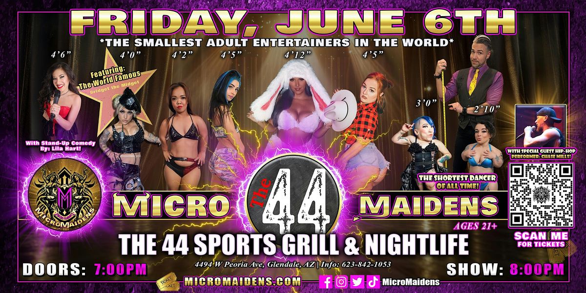 Glendale, AZ - Micro Maidens Dwarf Dancers @The 44 Sports Grill FRIDAY