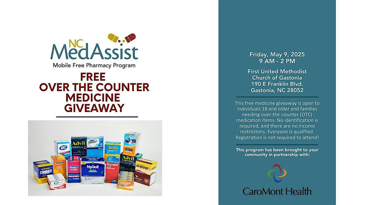 Gaston County Over-the-Counter Medicine Giveaway  and Community Event