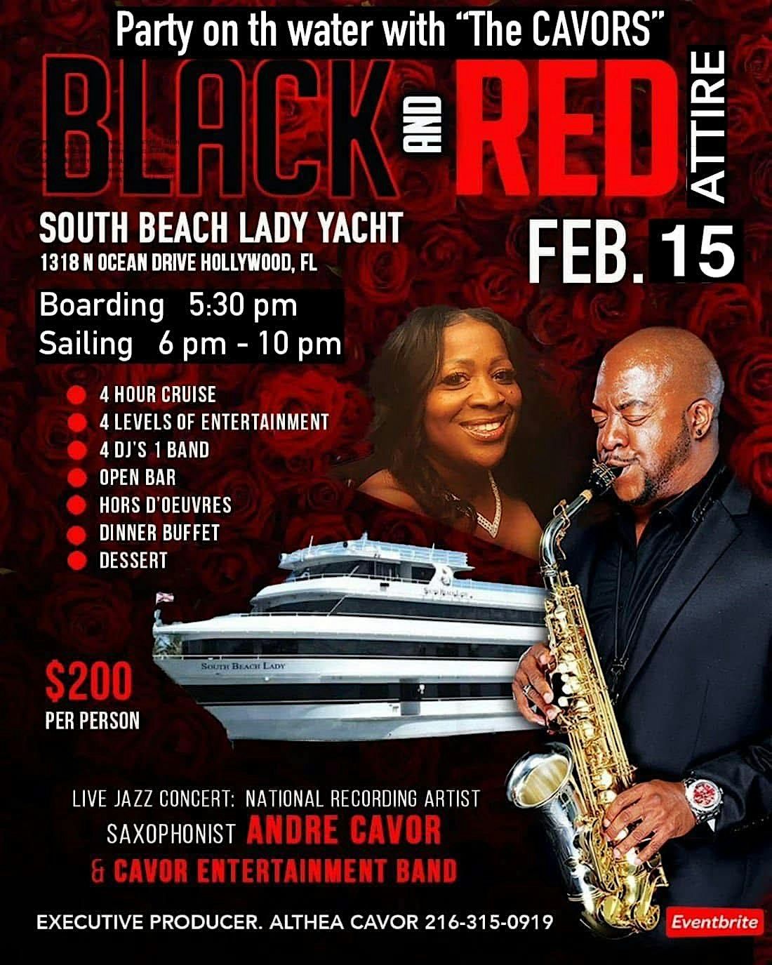 South Beach Lady Yacht Party Open Bar & Dinner Buffet Valentine's Weekend