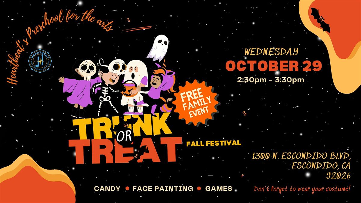Heartbeat Preschool for the Arts Trunk or Treat Fall Festival