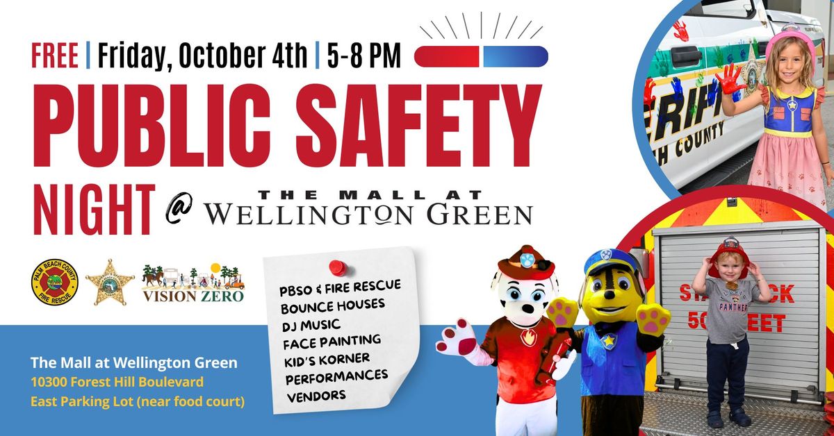 Free Public Safety Night at The Mall at Wellington Green