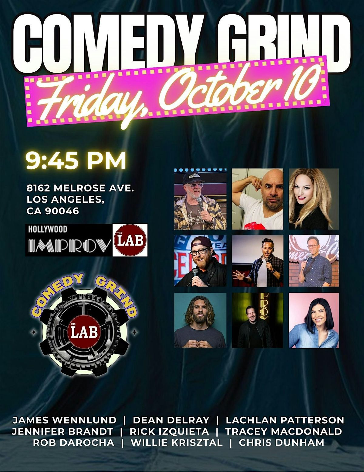 FREE 12 TICKETS TO COMEDY GRIND STAND-UP COMEDY SHOW