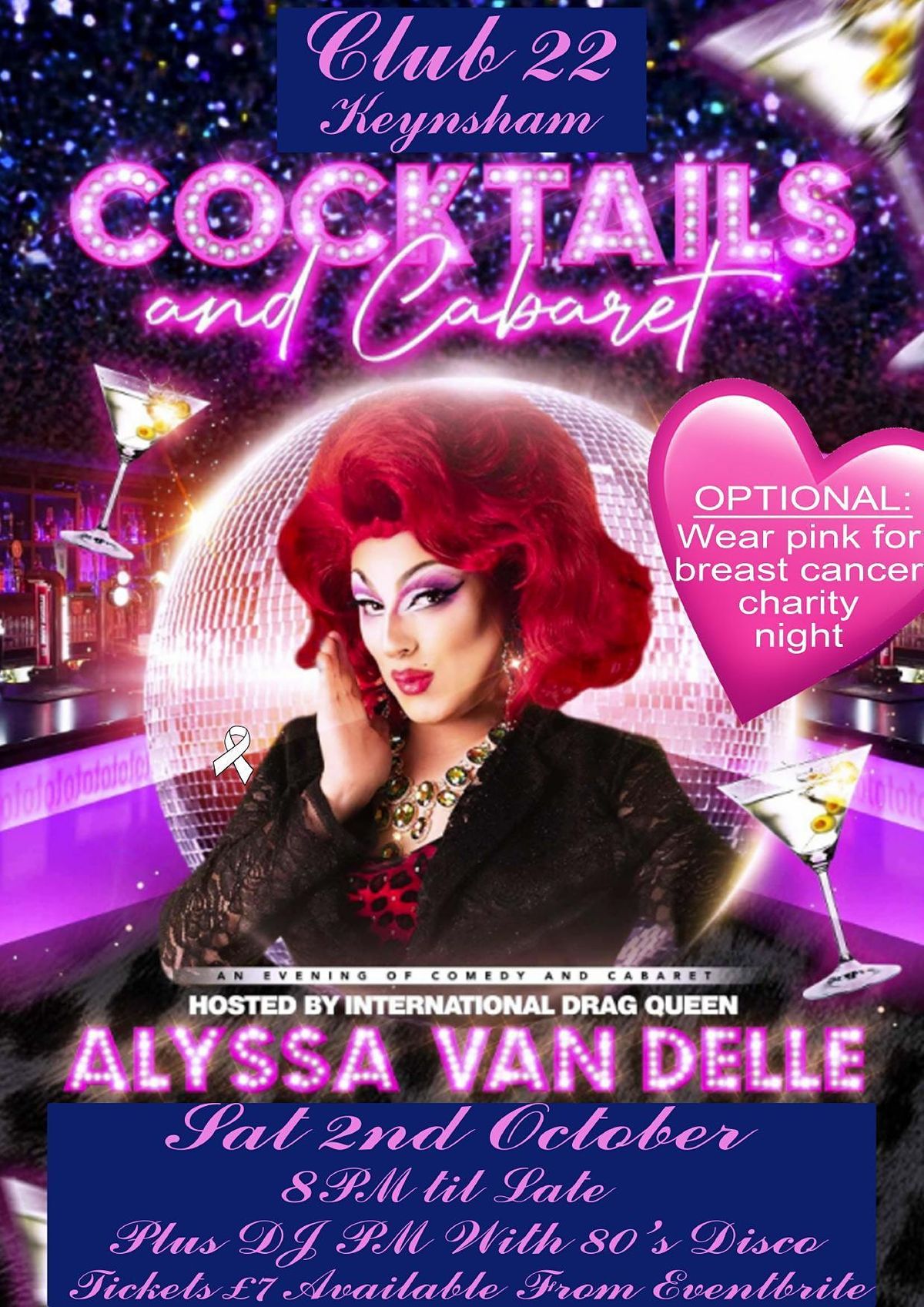 Drag Night with ALYSSA VAN DELLE plus 80s disco wi