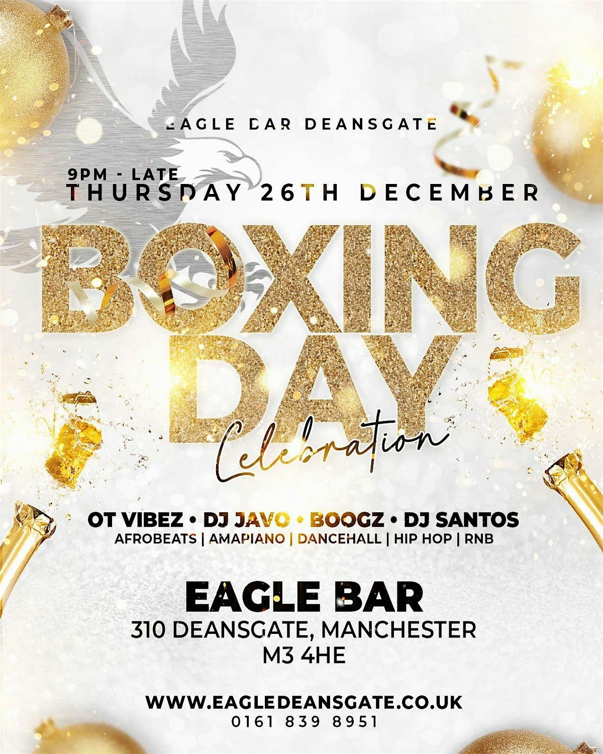 EAGLE BOXING DAY PARTY - Afrobeats\/HipHop\/Amapiano