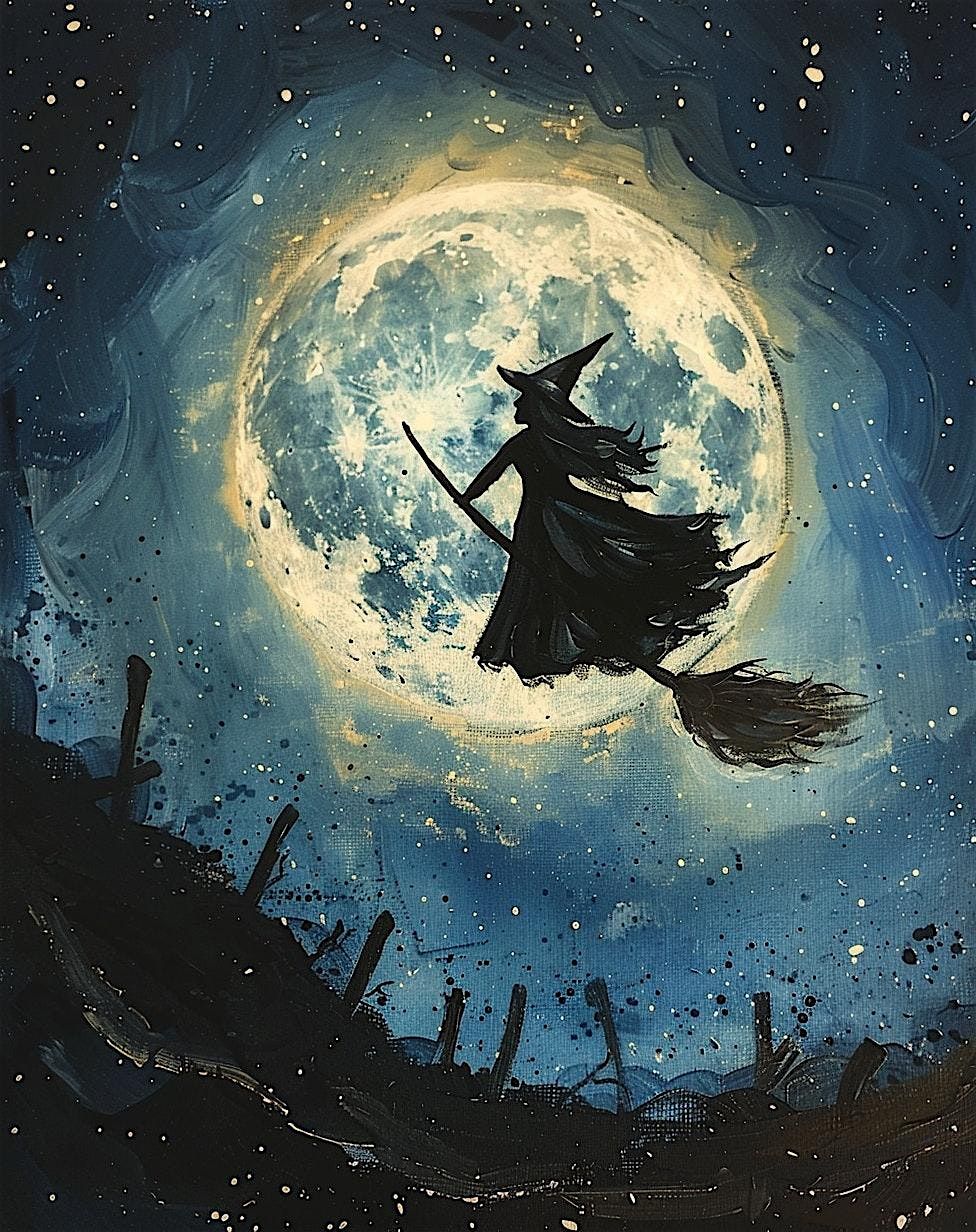 Paint Along - Witch by the Moon