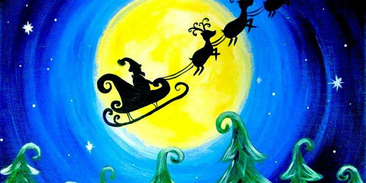 Santa Silhouette - Paint and Sip by Classpop!\u2122