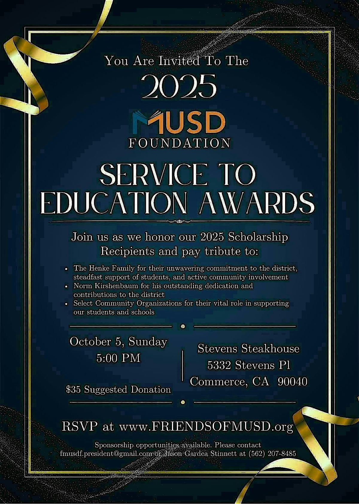 FMUSDF Service to Education Event