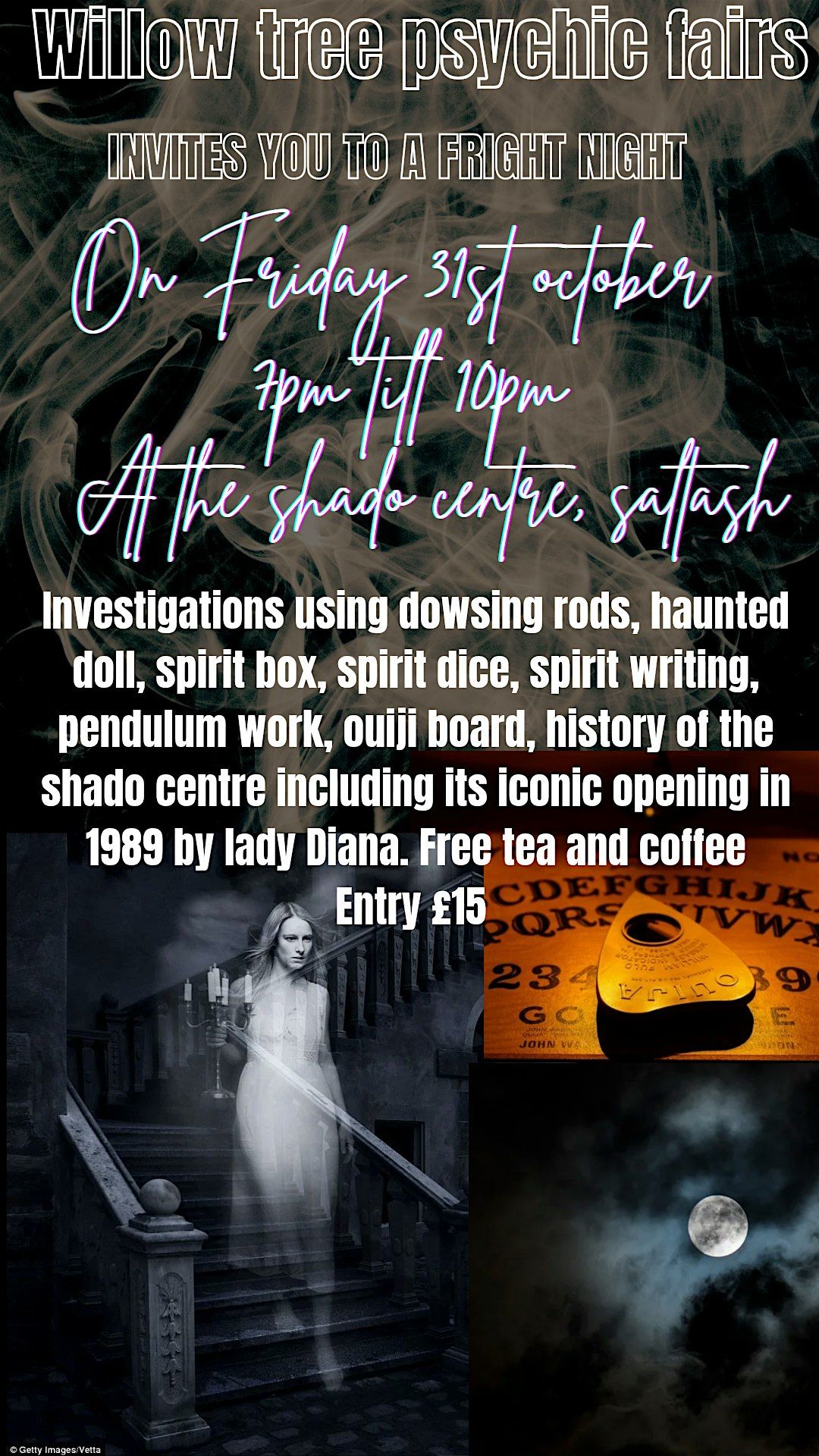 Willow tree psychic fairs invites you to a fright night
