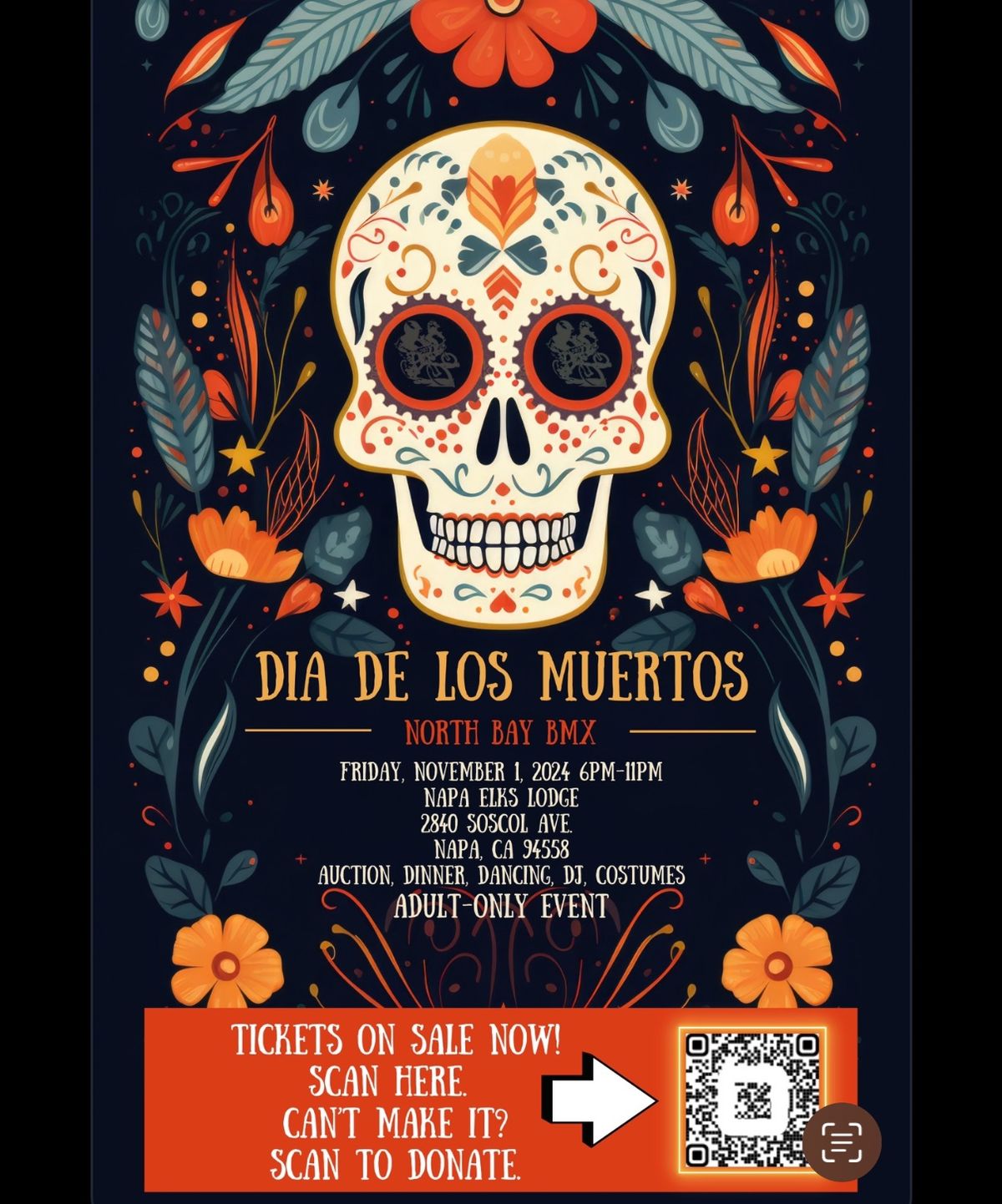 North Bay BMX Fundraiser (for adults) \u2013 \u2018Dia de Los Muertos\u2019