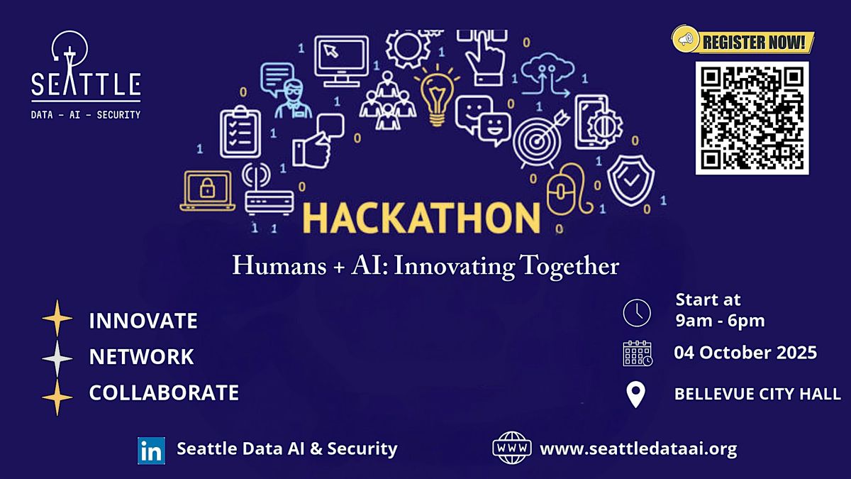 Hackathon | Humans & AI | FREE | Oct 4 | In-Person | Bellevue City Hall