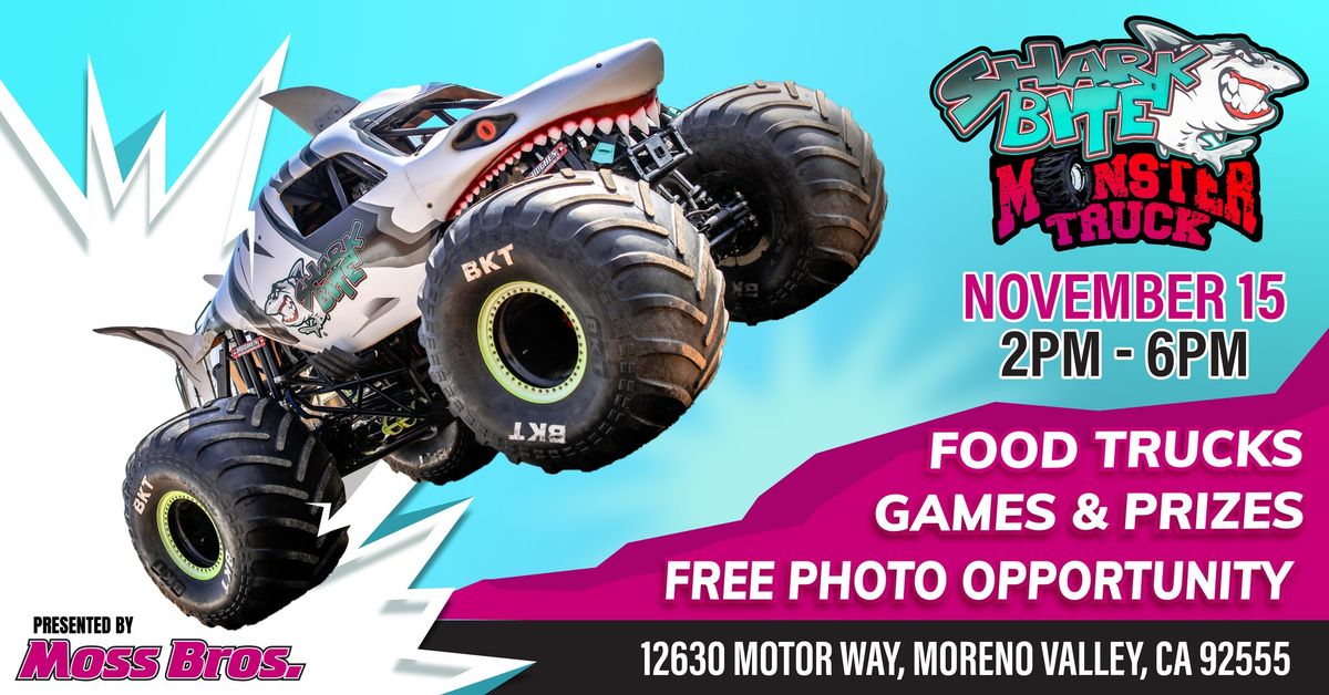 FREE Monster Truck Photo Event with \/\/ SHARKBITE ! \/\/ Food Trucks, Games, Prizes !