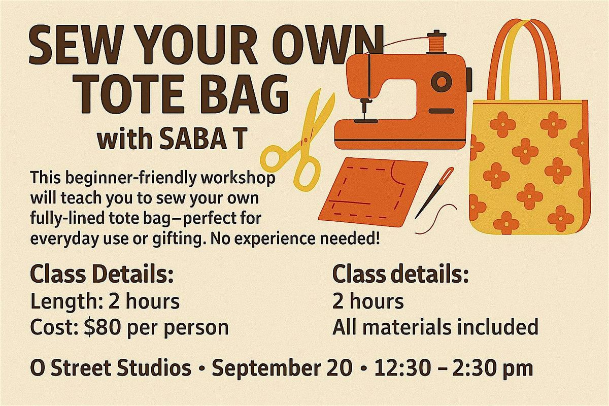 Sew Your Own Tote Bag In DC: 2-Hour Hands-On Sewing Workshop