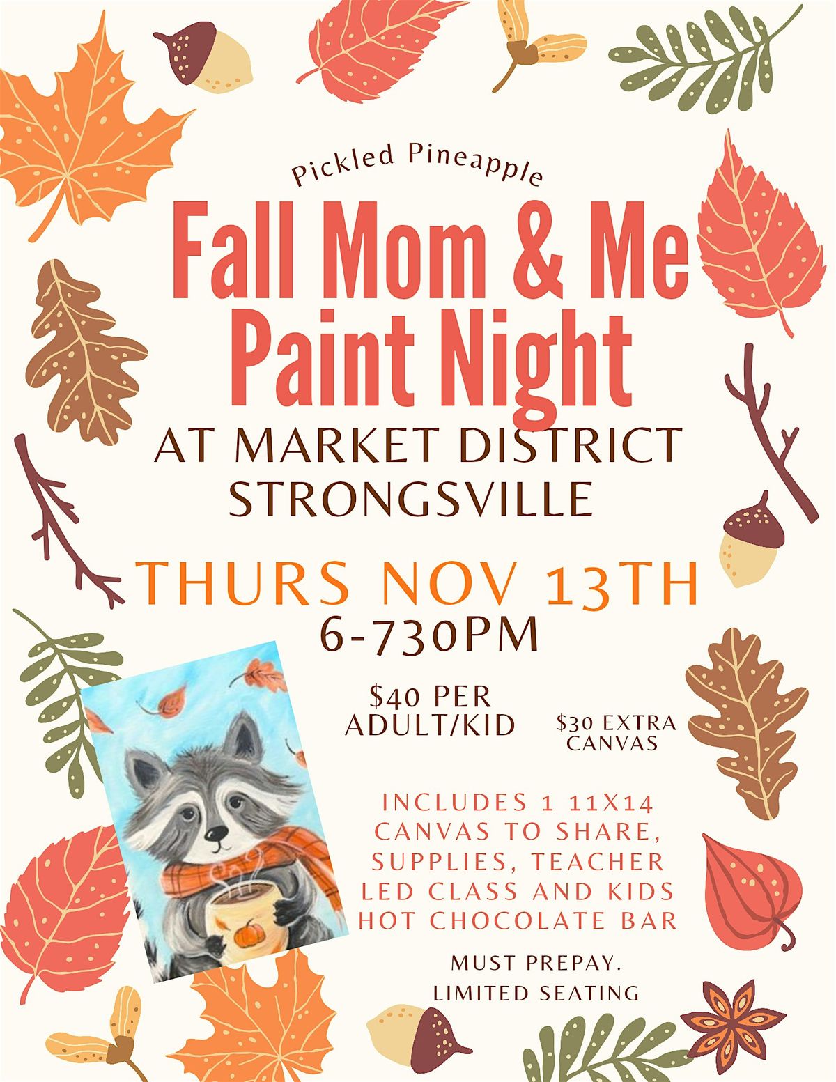 Mom & Me Fall Paint Night at Market District