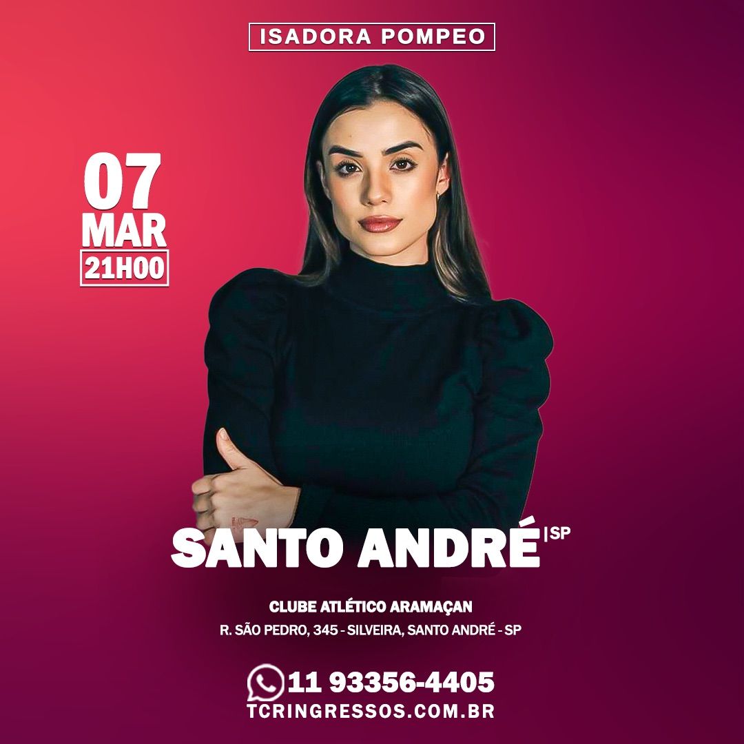 Show gospel com Isadora Pompeo em Santo Andr\u00e9