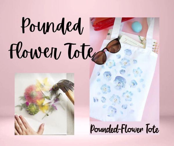 Pounded Flower Tote w Faith