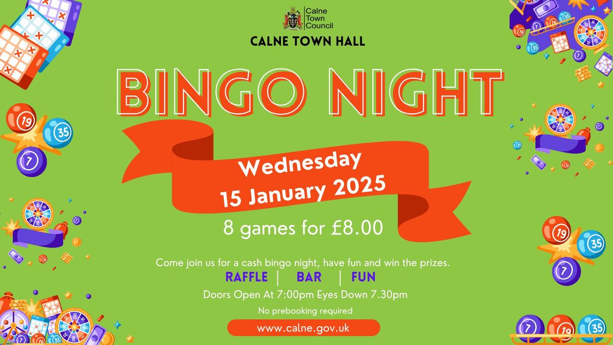 BINGO NIGHT - A Calne Town Hall Event