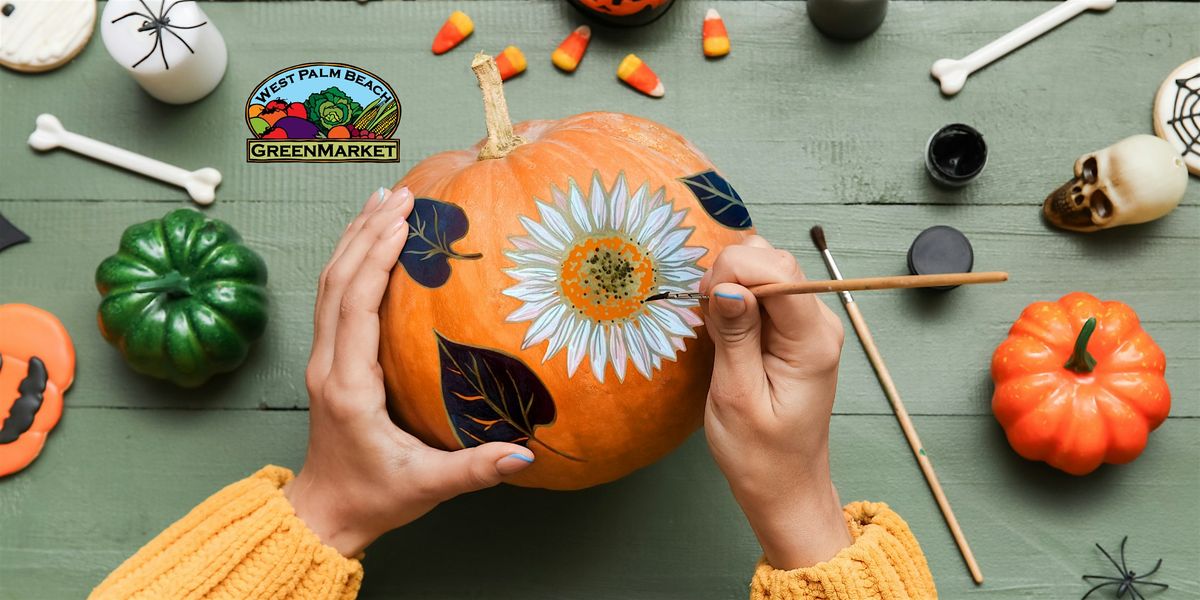 Fall Inspired Pumpkin Paint & Sip - Pop Up Workshop at WPB GreenMarket