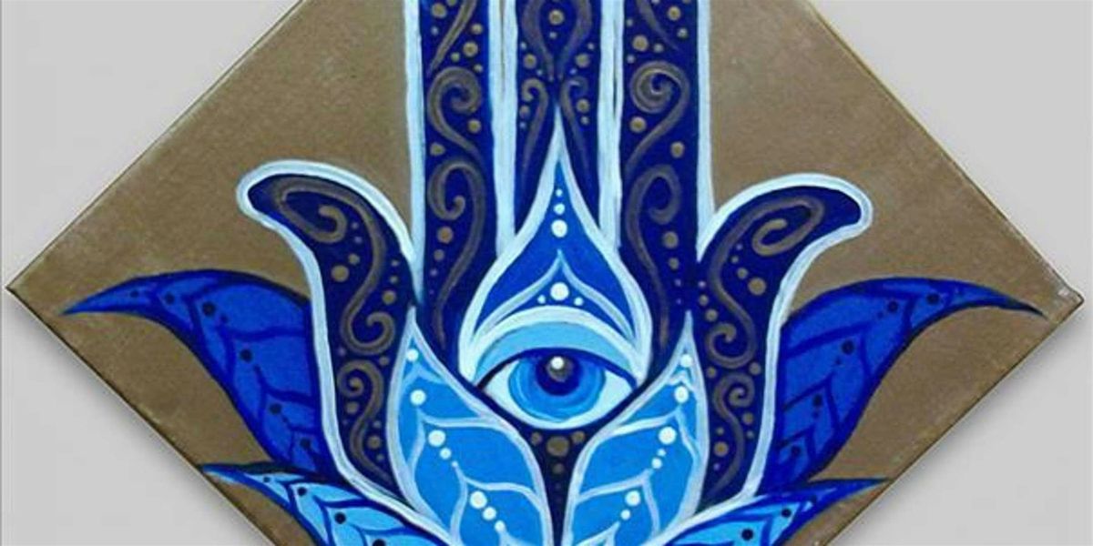 Lotus Hamsa - Paint and Sip by Classpop!\u2122