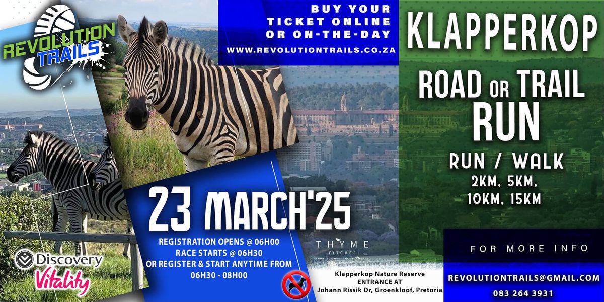 Klapperkop Road or Trail Run\/Walk