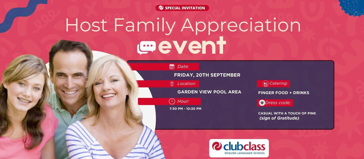 Host Families Appreciation Event at Clubclass English Language School