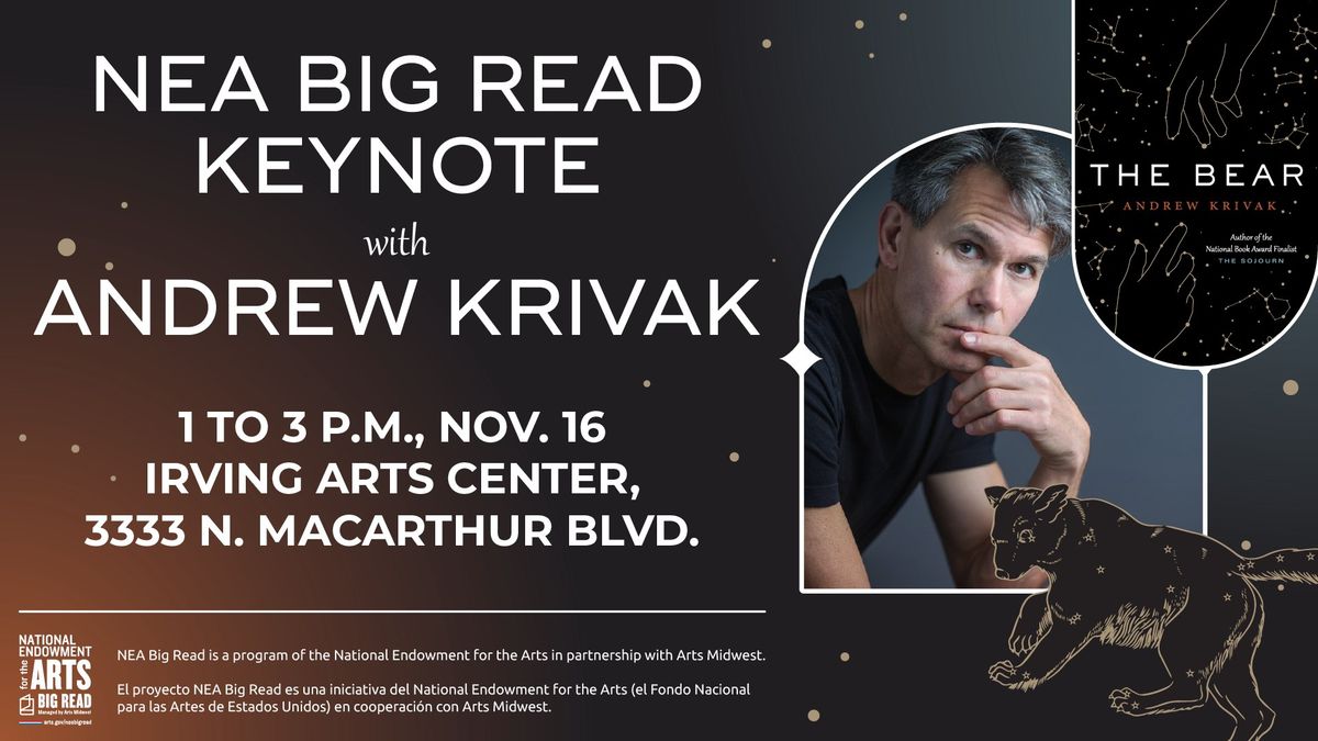 NEA Big Read Keynote with Author Andrew Krivak