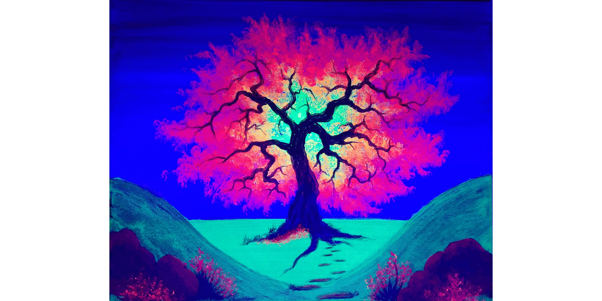 Japanese Maple Aglow (Blacklight) - Paint and Sip in Phoenix | Classpop!\u2122