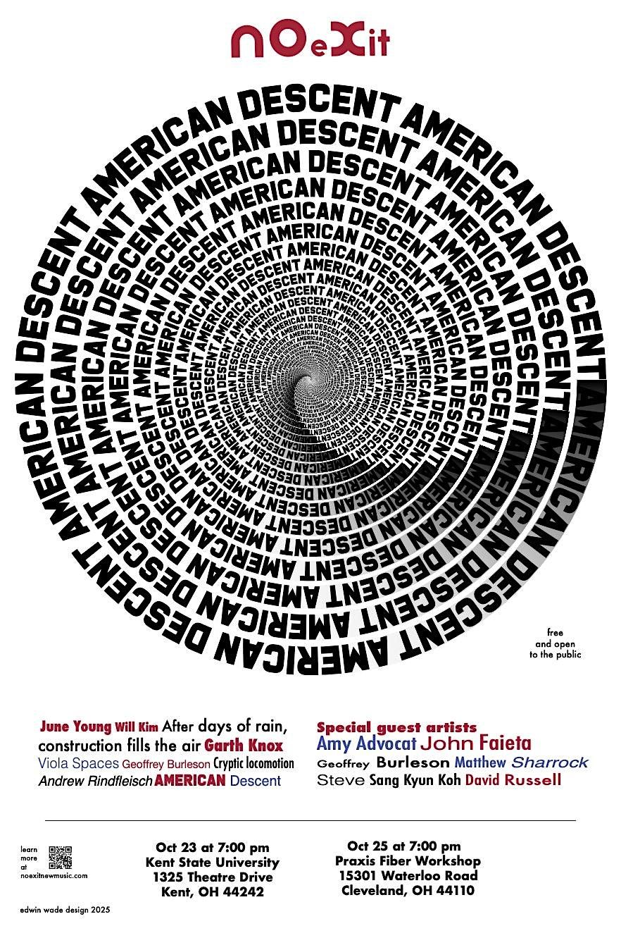 No Exit in Concert: AMERICAN DESCENT - a FREE new classical music event