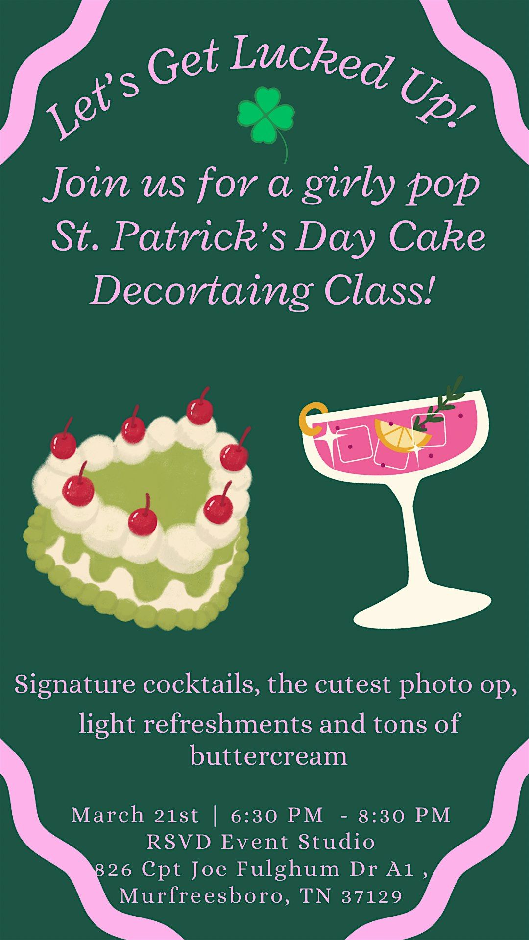 Let\u2019s get lucked up:Cake Decorating Class