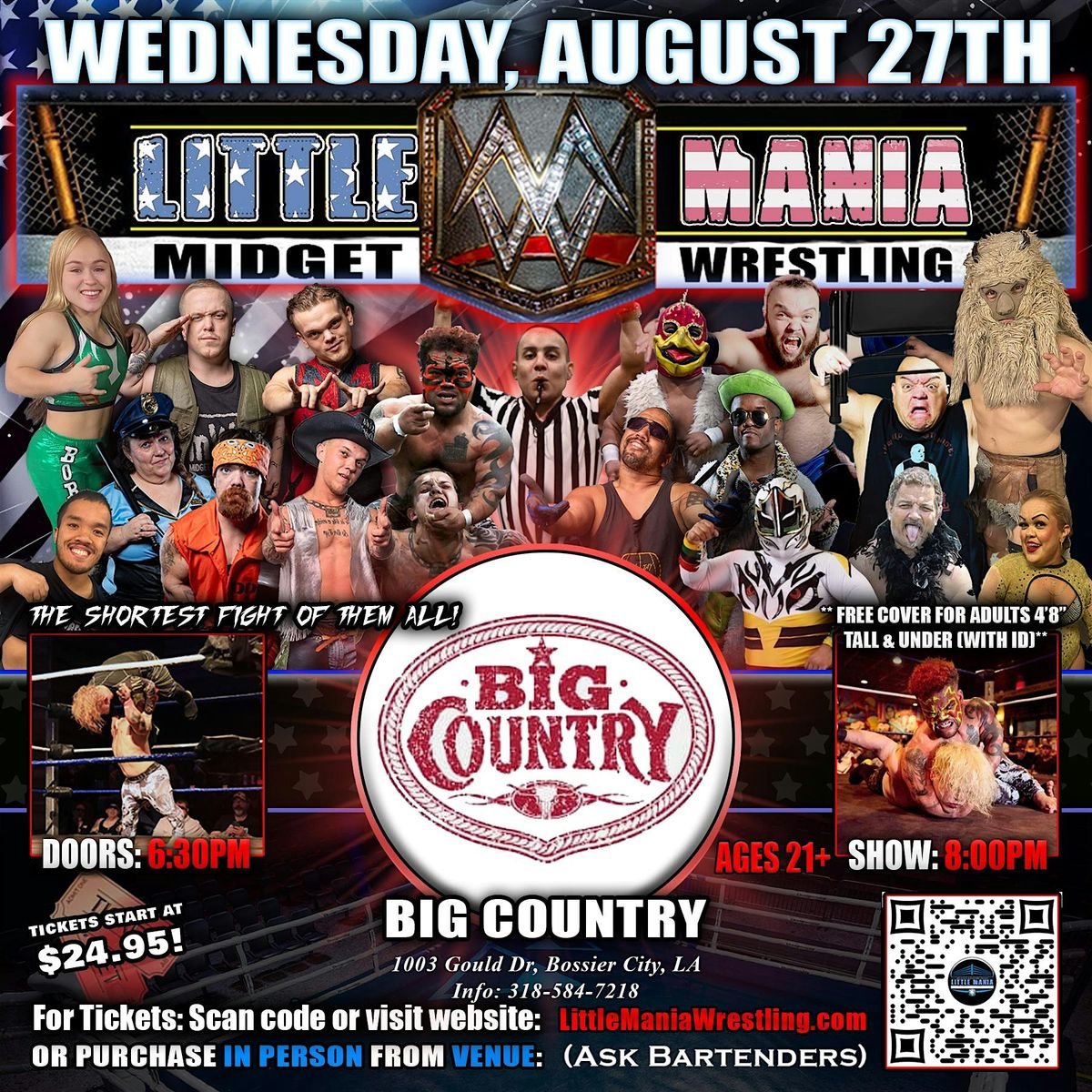 Bossier City, LA- Little Mania Midget Wrestling @Big Country