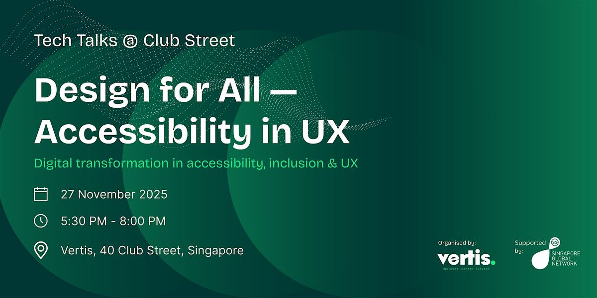 Tech Talks @ Club Street: Design for All \u2014 Accessibility in UX
