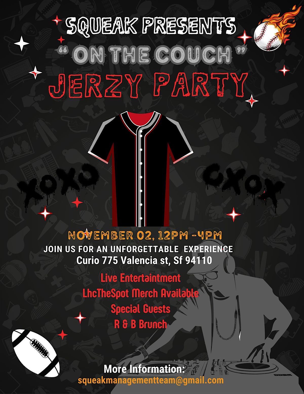 On the Couch Sports Jersey Party Showcase