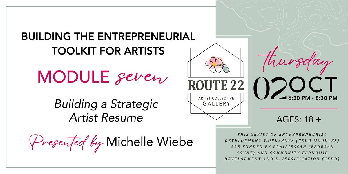 CEDD Module #7: Building a Strategic Artist Resume