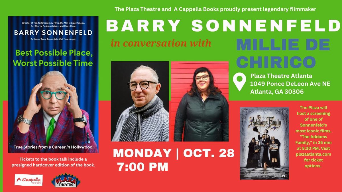 An Evening with Barry Sonnenfeld in conversation with Millie De Chirico + The Addams Family 