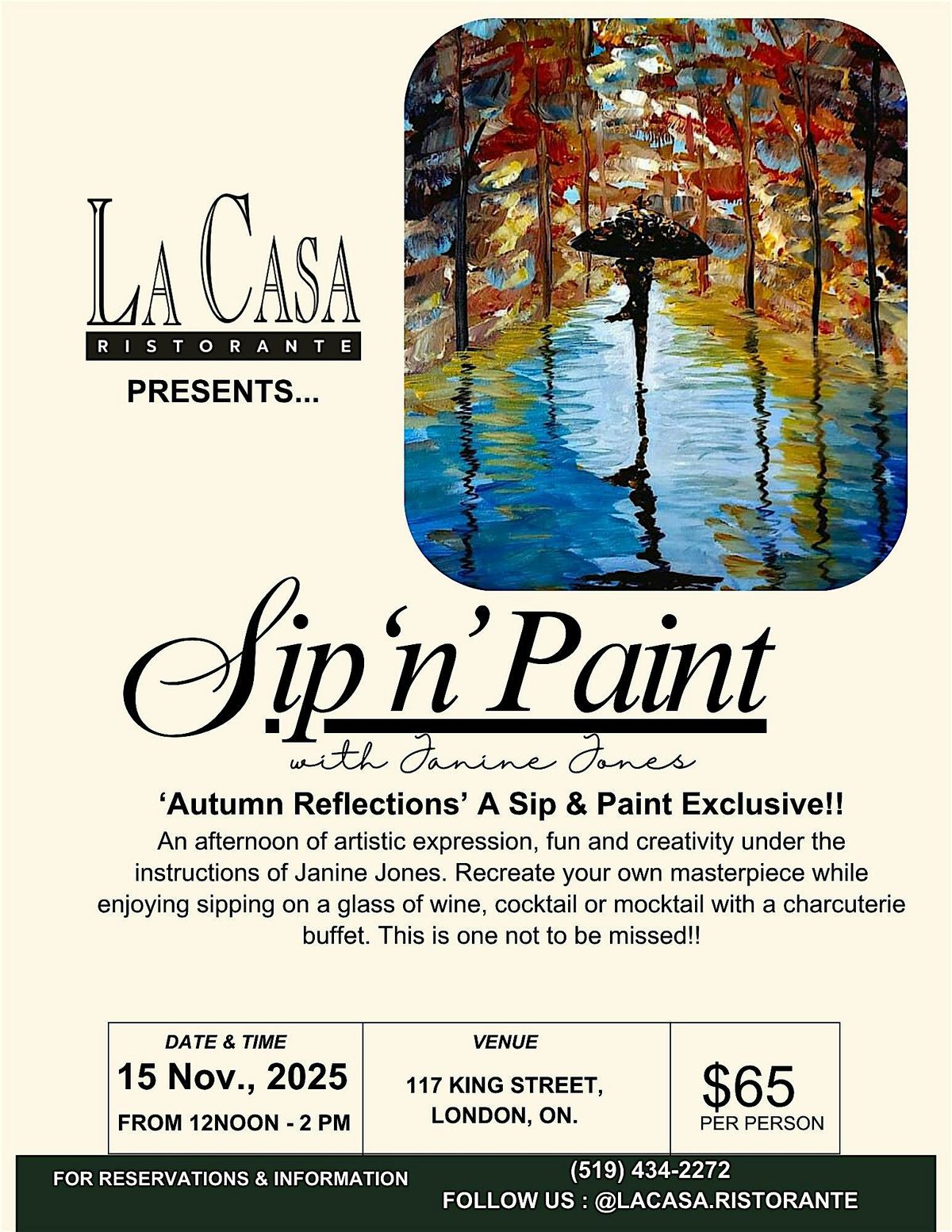 Sip 'n' Paint at La Casa November Fall Edition