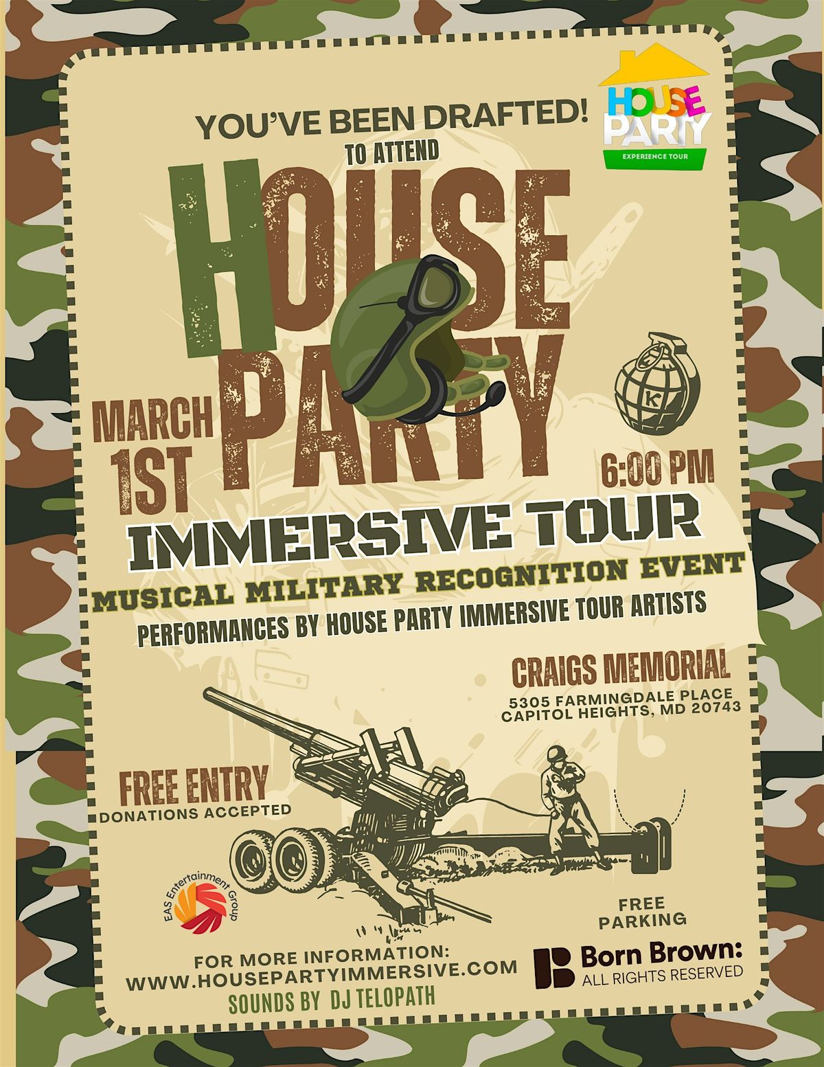 Musical Military Recognition Event by House Party Immersive Tour Artists