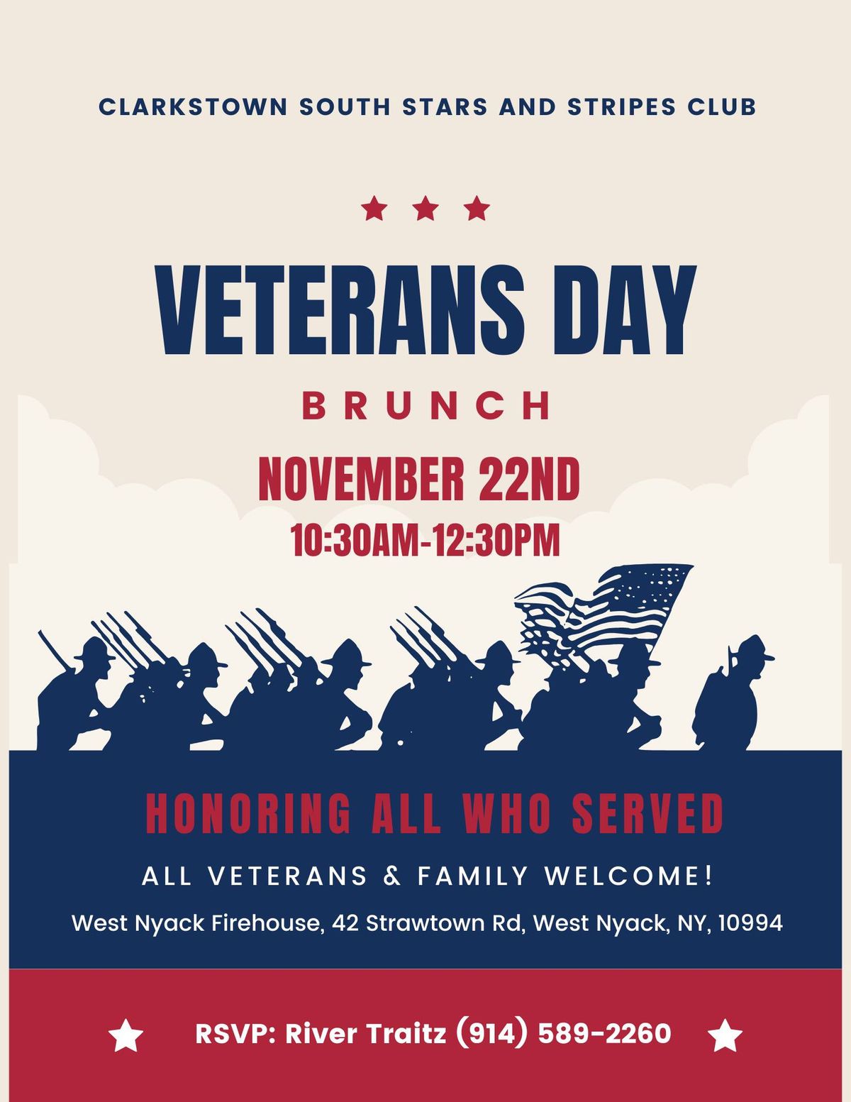 Clarkstown South Stars and Stripes Club Veterans Day Brunch