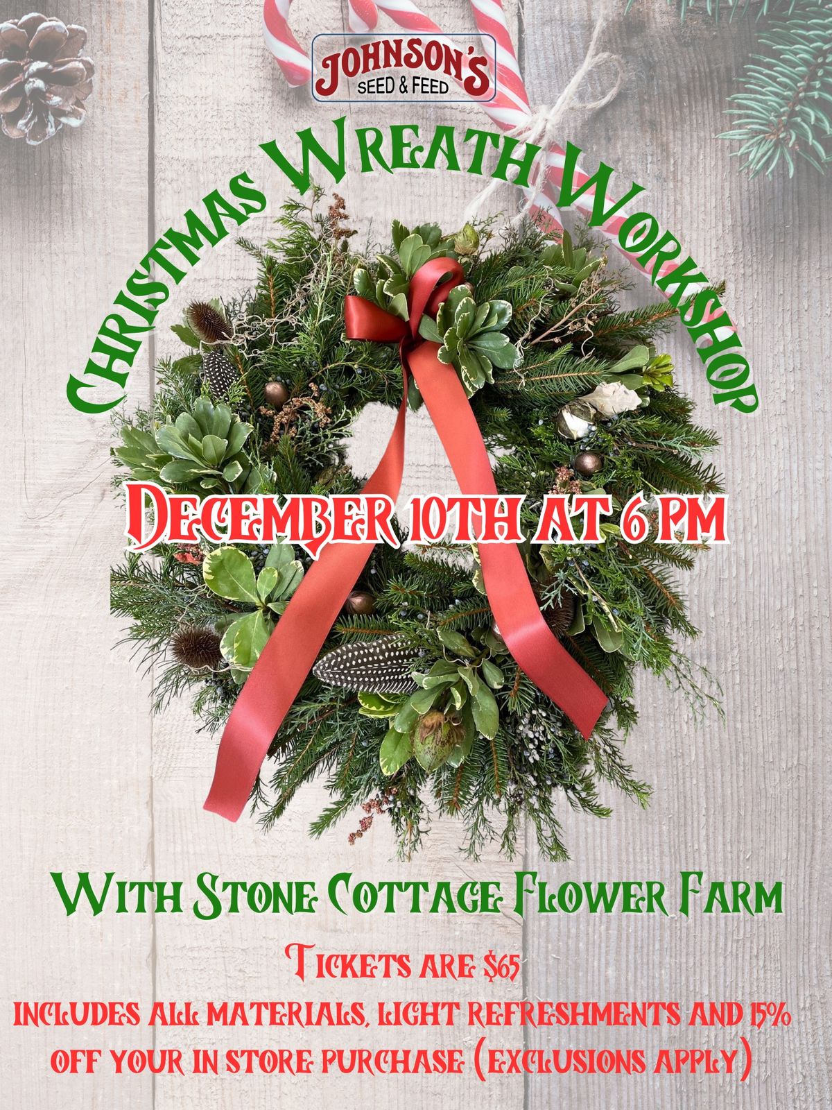 Wreath making with Stone Cottage Flower Farm