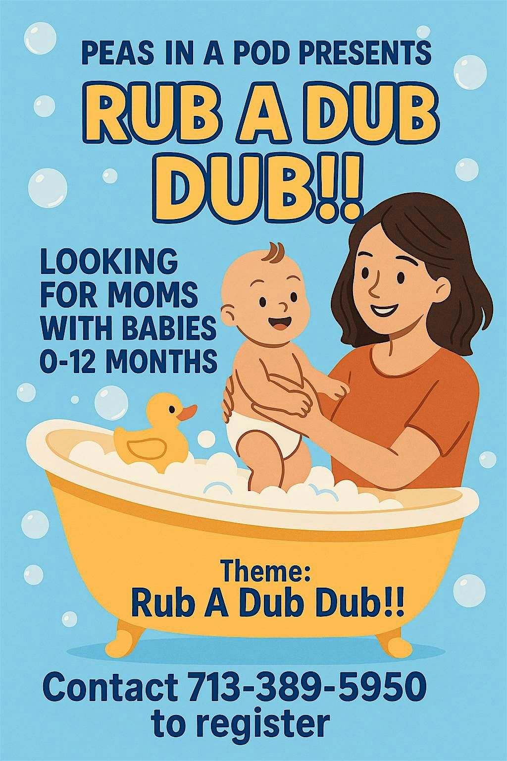 Peas In A Pod Rub-A-Dub-Dub Community Baby Fair !!