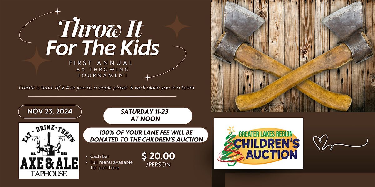 We're Throwing It for the Kids!